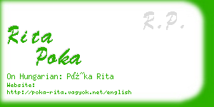 rita poka business card